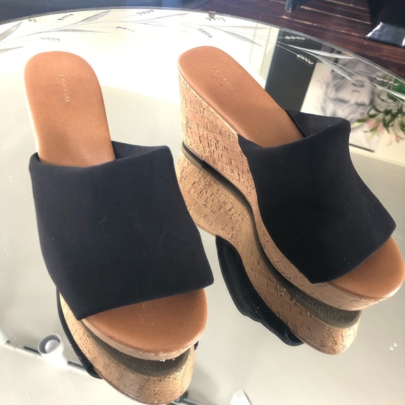 Sonoma Black Wedges size 9 - Picture 2 of 4